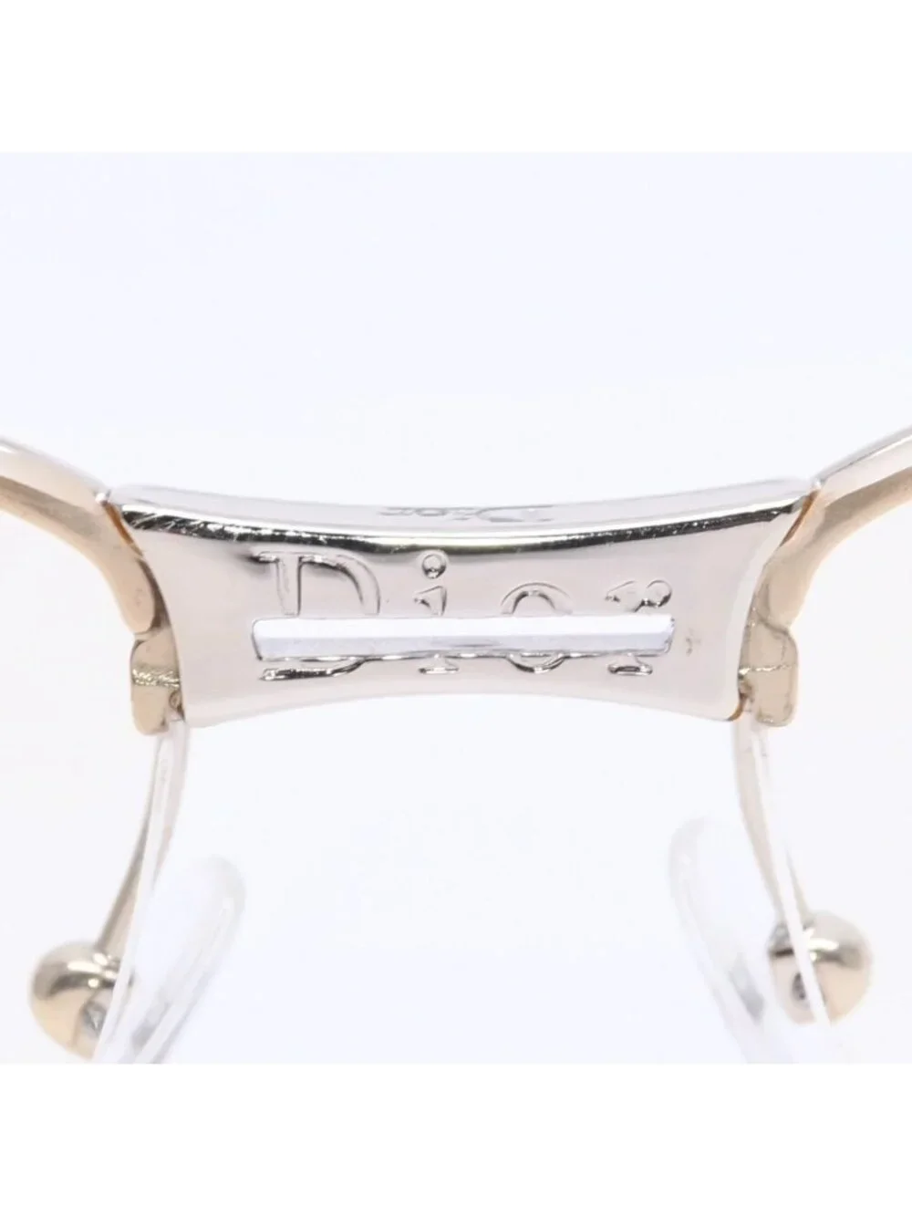 Dior Adiorable 5 Half Rim Sunglasses Silver Yellow Eyewear